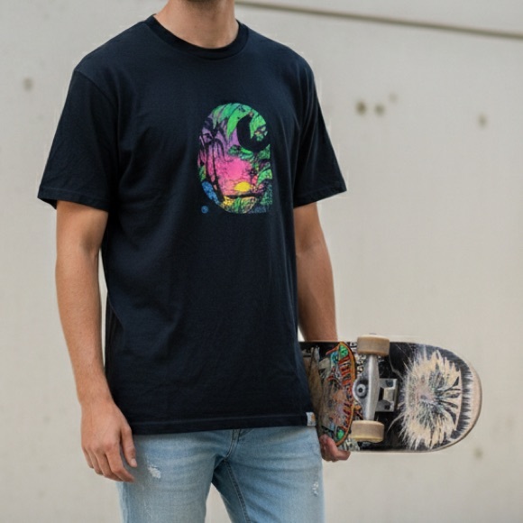 Carhartt Other - Carhartt 🛹 WIP "S/S Sunset C" T-Shirt - Black | XL